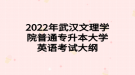 2022年武漢文理學(xué)院普通專(zhuān)升本大學(xué)英語(yǔ)考試大綱