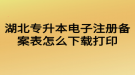 湖北專升本電子注冊(cè)備案表怎么下載打??？