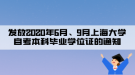 發(fā)放2020年6月、9月上海大學(xué)自考本科畢業(yè)學(xué)位證的通知