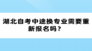 湖北自考中途換專業(yè)需要重新報(bào)名嗎？