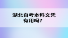 湖北自學考試本科文憑有用嗎？