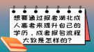 想要通過報考湖北成人高考來提升自己的學歷，成考報名流程大致是怎樣的?