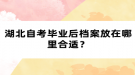 湖北自考畢業(yè)后檔案放在哪里合適？