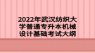 2022年武漢紡織大學(xué)普通專升本機(jī)械設(shè)計(jì)基礎(chǔ)考試大綱