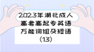 2023年湖北成人高考高起專英語(yǔ)萬(wàn)能詞組及短語(yǔ)（13）