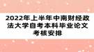 2022年上半年中南財經(jīng)政法大學(xué)自考本科畢業(yè)論文考核安排