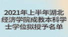 2021年上半年湖北經(jīng)濟學院成教本科學士學位擬授予名單