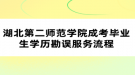 湖北第二師范學院成考畢業(yè)生學歷勘誤服務流程