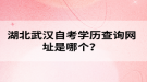 湖北武漢自考學歷查詢網(wǎng)址是哪個？