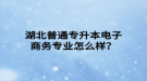 湖北普通專升本電子商務(wù)專業(yè)怎么樣？