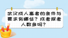 武漢成人高考的條件與要求有哪些？成考報(bào)考人數(shù)多嗎？