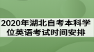 2020年湖北自考本科學(xué)位英語考試時(shí)間安排通知