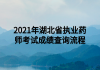 2021年湖北省執(zhí)業(yè)藥師考試成績查詢流程