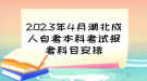 2023年4月湖北成人自考本科考試報(bào)考科目安排