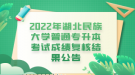 2022年湖北民族大學(xué)普通專升本考試成績復(fù)核結(jié)果公告