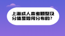 上海成人高考題型及分值是如何分布的？