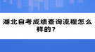 湖北自考成績查詢流程怎么樣的？