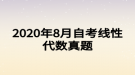 2020年8月自考線性代數(shù)真題