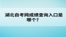 湖北自考網(wǎng)成績查詢?nèi)肟谑悄膫€？