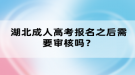 湖北成人高考報名之后需要審核嗎？