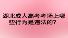 湖北成人高考考場上哪些行為是違法的？