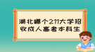 湖北哪個(gè)211大學(xué)招收成人高考本科生？