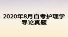 2020年8月自考護理學(xué)導(dǎo)論真題