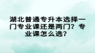 湖北普通專升本選擇一門專業(yè)課還是兩門？專業(yè)課怎么選？