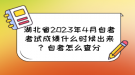 湖北省2023年4月自考考試成績什么時候出來？自考怎么查分？