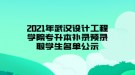 2021年武漢設(shè)計工程學(xué)院專升本補錄預(yù)錄取學(xué)生名單公示