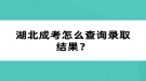 湖北成考怎么查詢錄取結(jié)果？