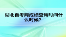 湖北自考網(wǎng)成績查詢時間什么時候？