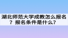 湖北師范大學成教怎么報名？報名條件是什么？