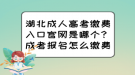 湖北成人高考繳費入口官網(wǎng)是哪個？成考報名怎么繳費？