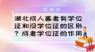 湖北成人高考有學位證和沒學位證的區(qū)別？成考學位證的作用