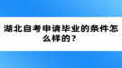 湖北自考申請畢業(yè)的條件怎么樣的？