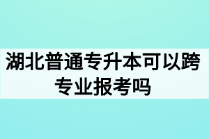 湖北普通專升本可以跨專業(yè)報考嗎？