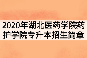 2020年湖北醫(yī)藥學(xué)院藥護(hù)學(xué)院普通專升本招生簡(jiǎn)章