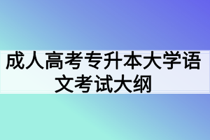 成人高考專升本大學(xué)語(yǔ)文考試大綱