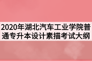 2020年湖北汽車工業(yè)學(xué)院普通專升本設(shè)計素描考試大綱