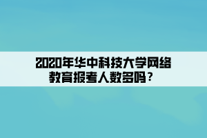 2020年華中科技大學網(wǎng)絡教育報考人數(shù)多嗎？