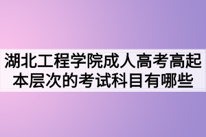 湖北工程學(xué)院成人高考高起本層次的考試科目有哪些？