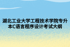 湖北工業(yè)大學工程技術(shù)學院專升本C語言程序設(shè)計考試大綱 (1)