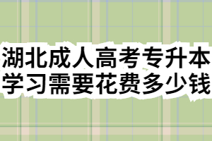 湖北成人高考專升本學(xué)習(xí)需要花費(fèi)多少錢