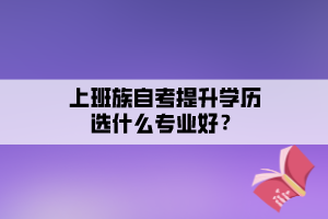 上班族自考提升學(xué)歷選什么專業(yè)好？