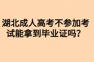 湖北成人高考不參加考試能拿到畢業(yè)證嗎？