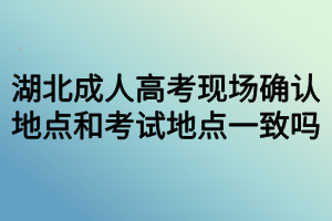 湖北成人高考現(xiàn)場確認(rèn)地點(diǎn)和考試地點(diǎn)一致嗎？