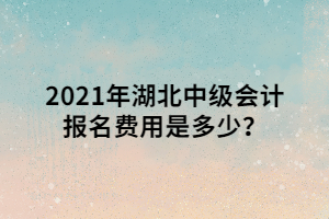 2021年湖北中級(jí)會(huì)計(jì)報(bào)名費(fèi)用是多少？ (1)