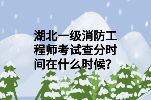 湖北一級消防工程師考試查分時間在什么時候？